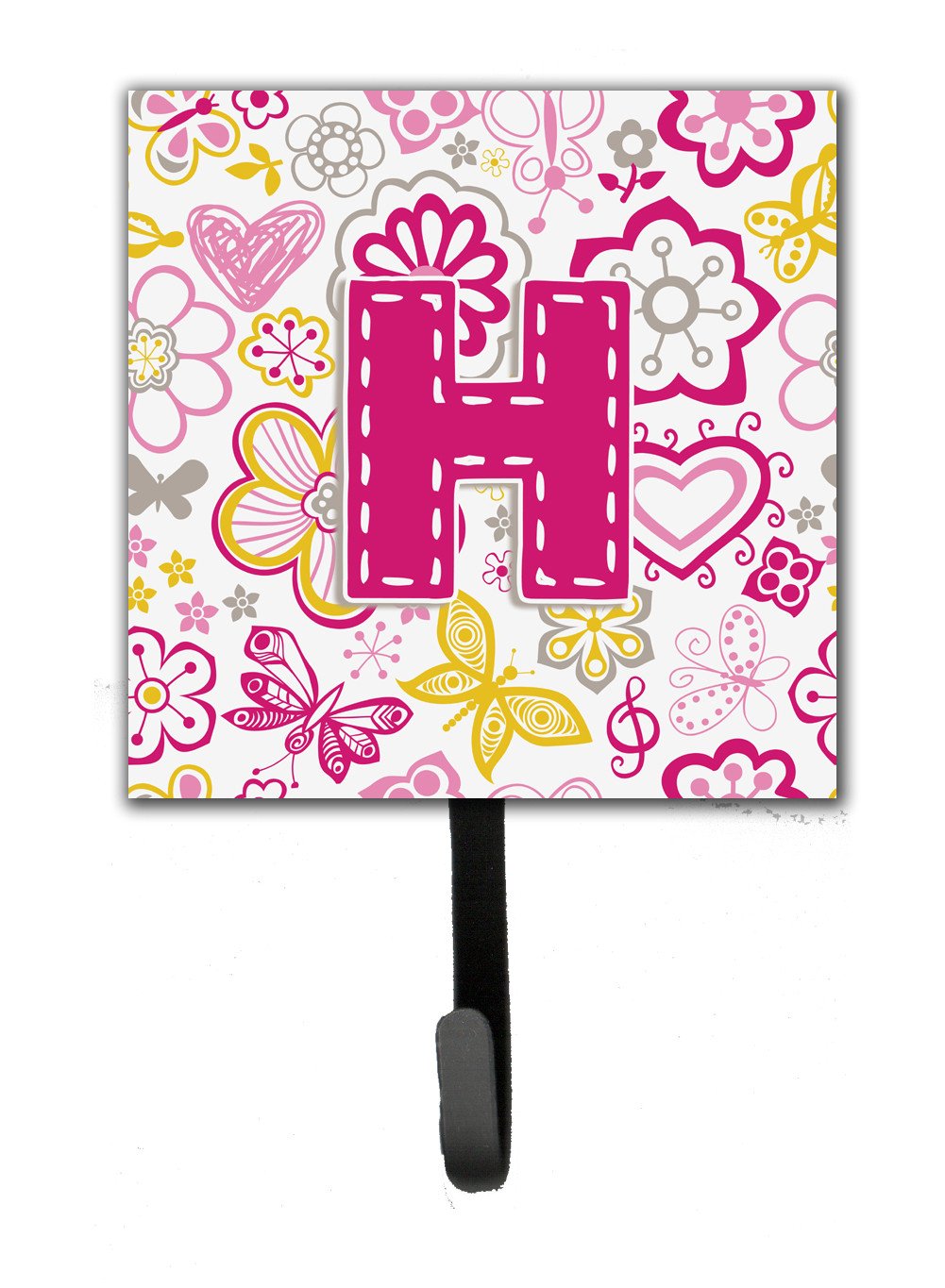 Letter H Flowers and Butterflies Pink Leash or Key Holder CJ2005-HSH4 by Caroline&#39;s Treasures