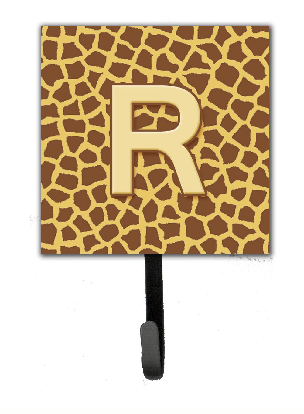 Letter R Initial Monogram - Giraffe Leash Holder or Key Hook by Caroline's Treasures