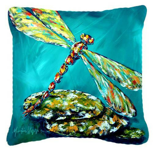 Insect - Dragonfly Matin Canvas Fabric Decorative Pillow MW1144PW1414 by Caroline&#39;s Treasures