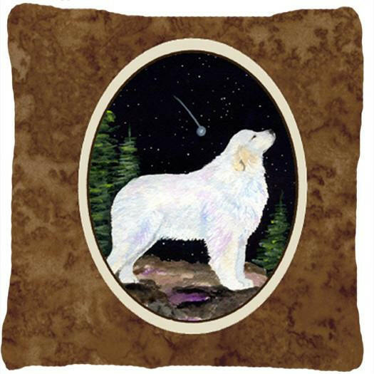 Starry Night Great Pyrenees Decorative   Canvas Fabric Pillow by Caroline&#39;s Treasures