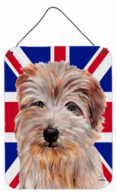 Norfolk Terrier with English Union Jack British Flag Wall or Door Hanging Prints SC9875DS1216 by Caroline's Treasures