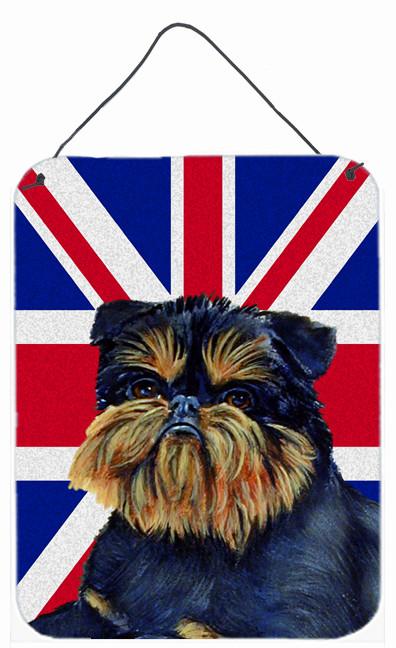Brussels Griffon with English Union Jack British Flag Wall or Door Hanging Prints LH9505DS1216 by Caroline&#39;s Treasures
