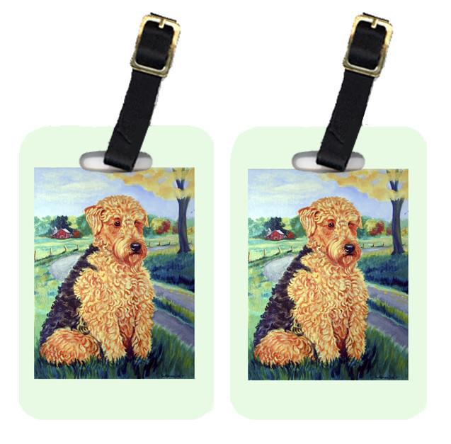 Pair of 2 AiredaleTerrier  Luggage Tags by Caroline's Treasures