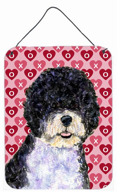 Portuguese Water Dog Hearts Love and Valentine&#39;s Day Wall Door Hanging Prints by Caroline&#39;s Treasures