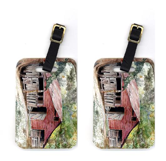 Pair of Old Barn Luggage Tags by Caroline&#39;s Treasures