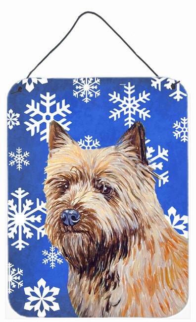 Cairn Terrier Winter Snowflakes Holiday Wall or Door Hanging Prints by Caroline's Treasures