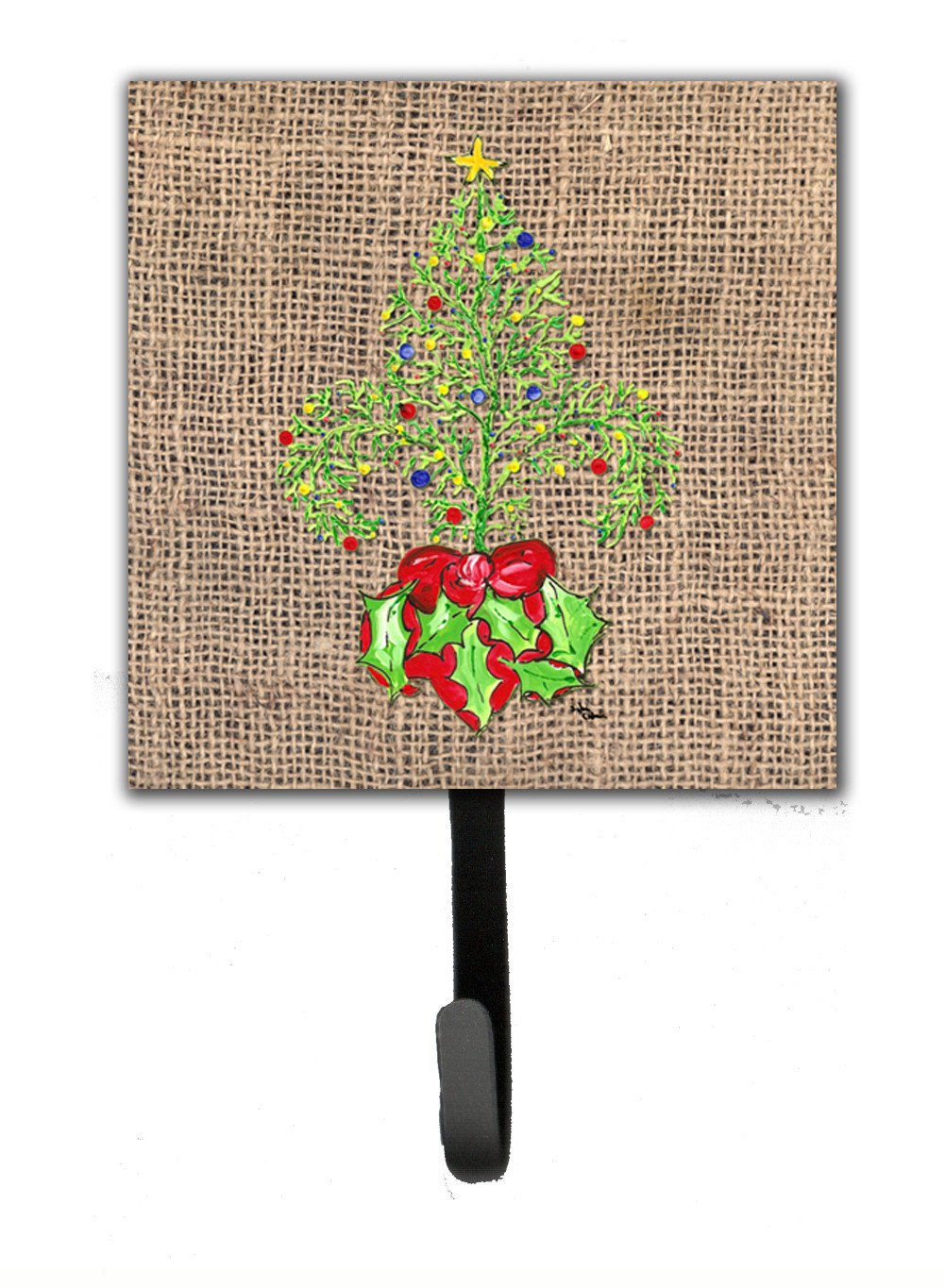 Christmas Tree Fleur de lis Leash Holder or Key Hook by Caroline&#39;s Treasures