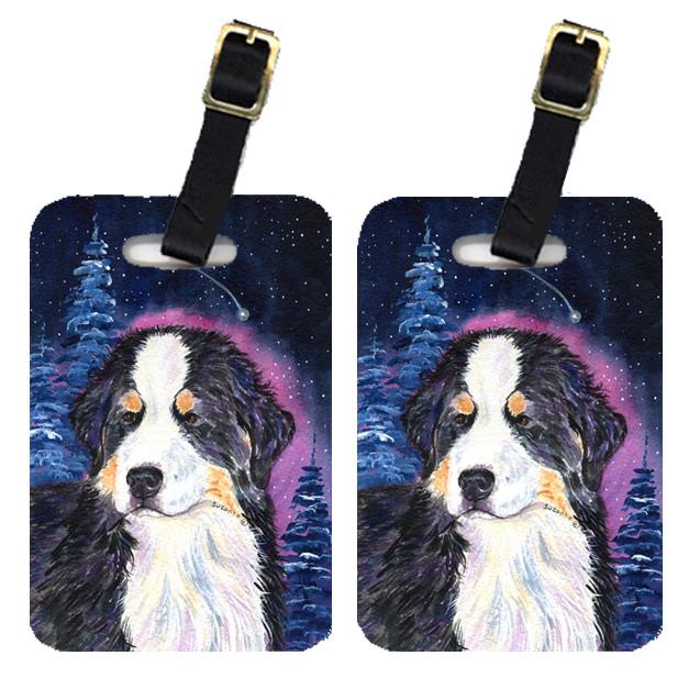 Starry Night Bernese Mountain Dog Luggage Tags Pair of 2 by Caroline&#39;s Treasures