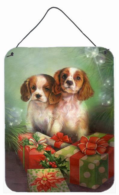Cavalier Spaniels and Christmas Presents Wall or Door Hanging Prints SDSQ0303DS1216 by Caroline&#39;s Treasures