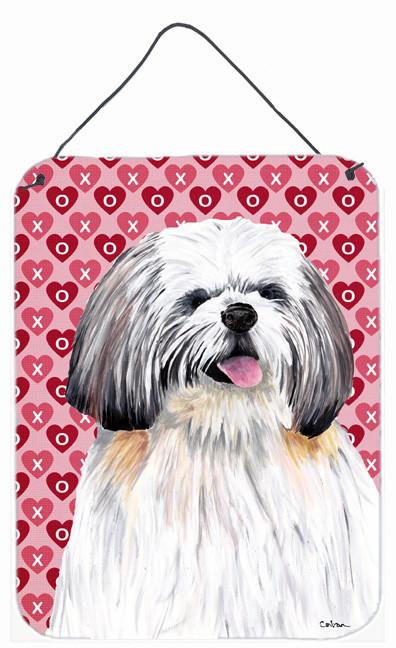 Shih Tzu Hearts Love and Valentine's Day Portrait Wall or Door Hanging Prints by Caroline's Treasures