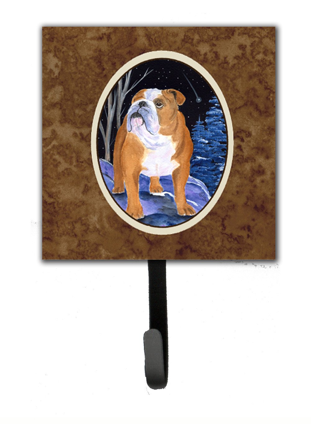 Starry Night English Bulldog Leash Holder or Key Hook by Caroline&#39;s Treasures