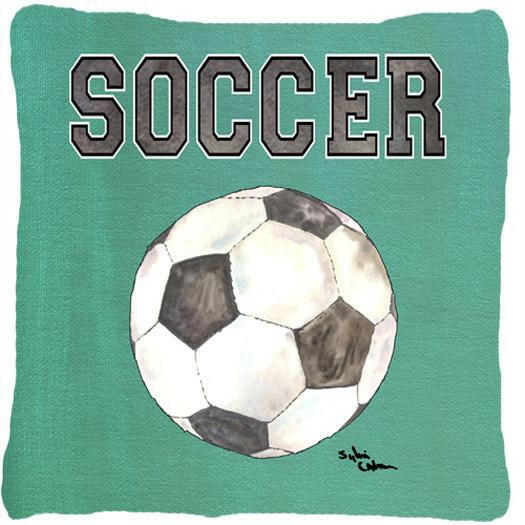 Soccer   Canvas Fabric Decorative Pillow - the-store.com