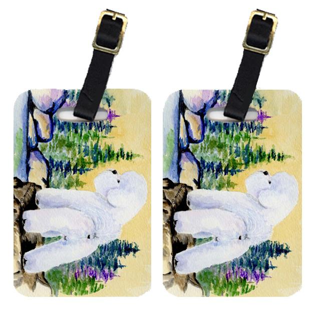Pair of 2 Bichon Frise Luggage Tags by Caroline's Treasures
