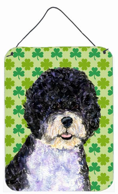 Portuguese Water Dog St. Patrick&#39;s Day Shamrock Wall or Door Hanging Prints by Caroline&#39;s Treasures