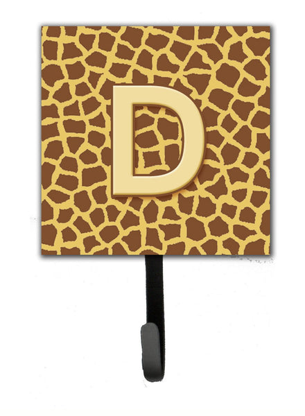 Letter D Initial Monogram - Giraffe Leash Holder or Key Hook by Caroline's Treasures