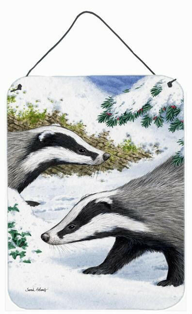 Caroline's Treasures Badgers Look Here Wall or Door Hanging Prints ASA2040DS1216