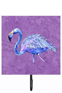 Flamingo on Purple Leash or Key Holder by Caroline's Treasures