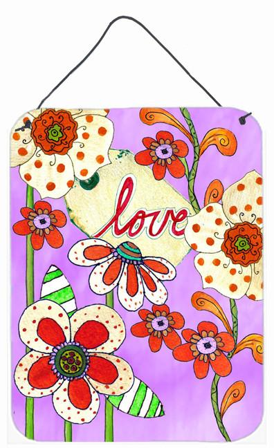 Love is Blooming Valentine's Day Wall or Door Hanging Prints PJC1039DS1216 by Caroline's Treasures