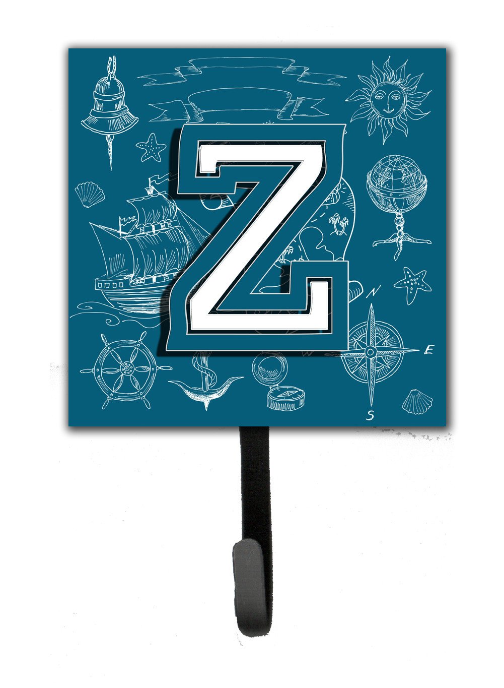 Letter Z Sea Doodles Initial Alphabet Leash or Key Holder CJ2014-ZSH4 by Caroline&#39;s Treasures