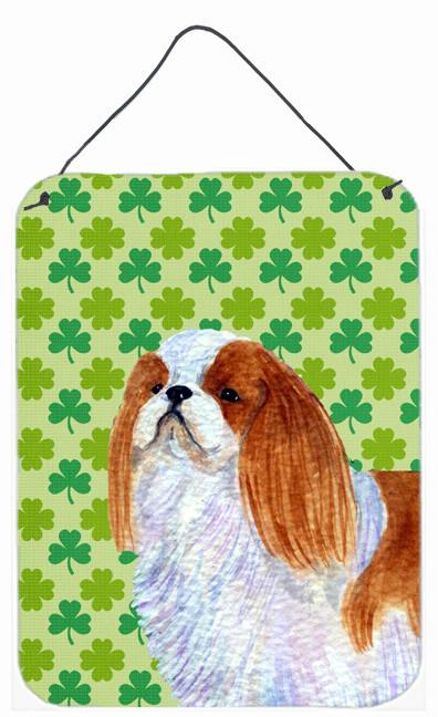 English Toy Spaniel St. Patrick&#39;s Day Shamrock Wall or Door Hanging Prints by Caroline&#39;s Treasures