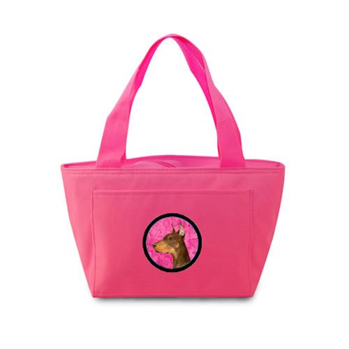 Pink Doberman  Lunch Bag or Doggie Bag SS4744-PK by Caroline&#39;s Treasures