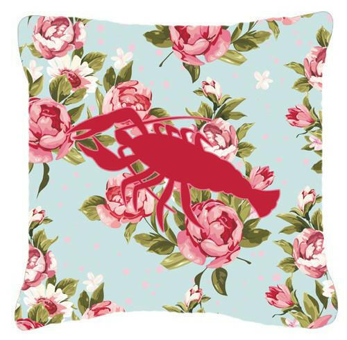 Lobster Shabby Chic Blue Roses   Canvas Fabric Decorative Pillow BB1028 - the-store.com