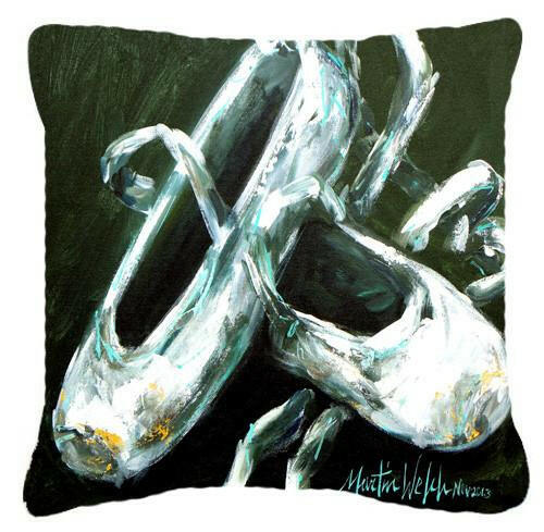 Ballet Golden Toes Canvas Fabric Decorative Pillow MW1168PW1414 by Caroline&#39;s Treasures