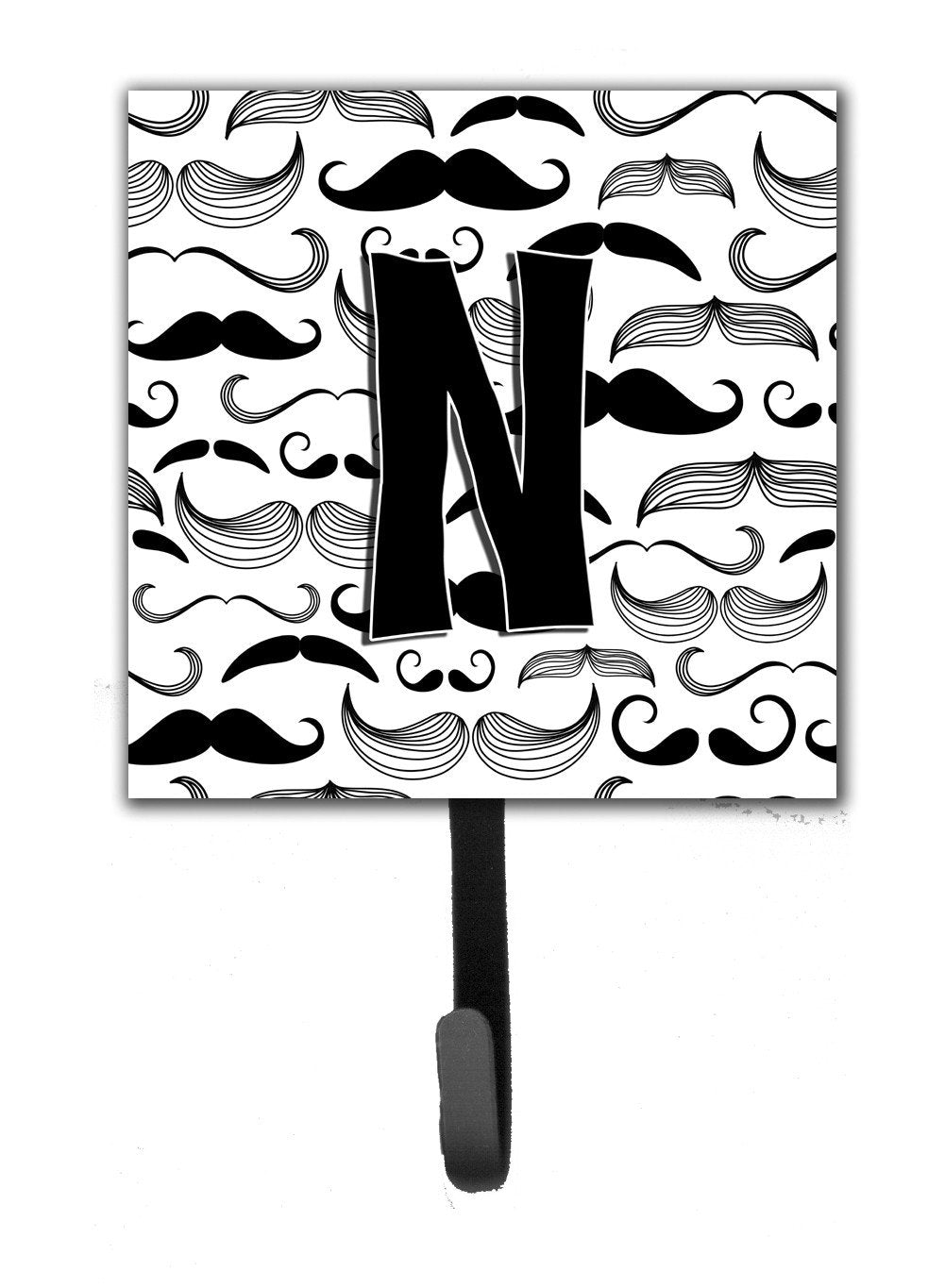 Letter N Moustache Initial Leash or Key Holder CJ2009-NSH4 by Caroline&#39;s Treasures