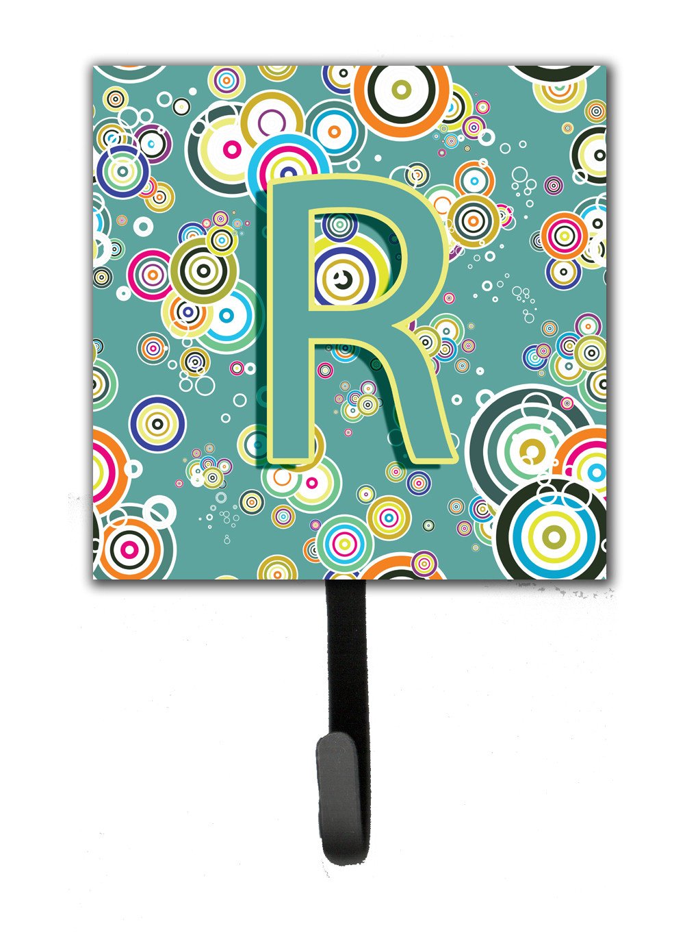 Letter R Circle Circle Teal Initial Alphabet Leash or Key Holder CJ2015-RSH4 by Caroline&#39;s Treasures