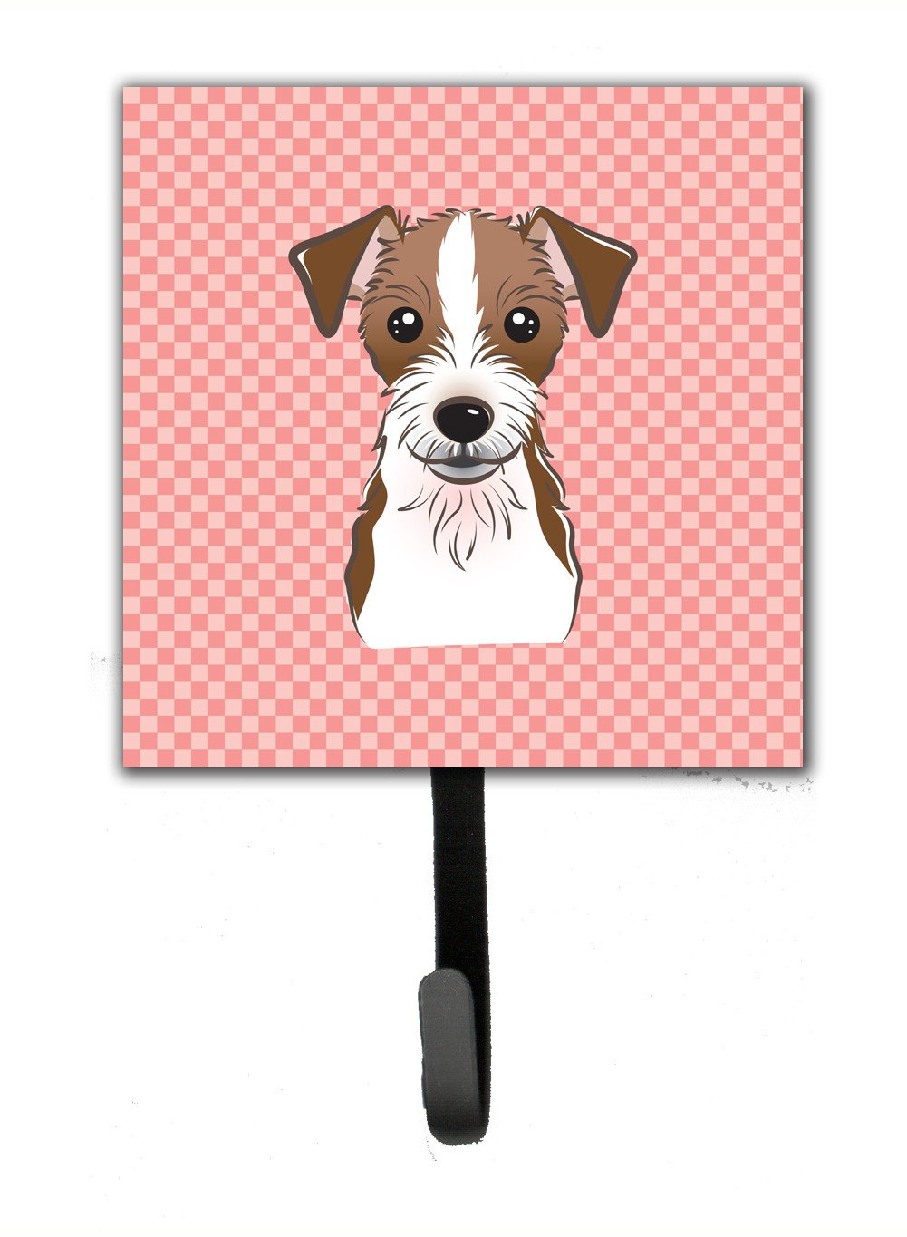 Checkerboard Pink Jack Russell Terrier Leash or Key Holder BB1202SH4 by Caroline's Treasures