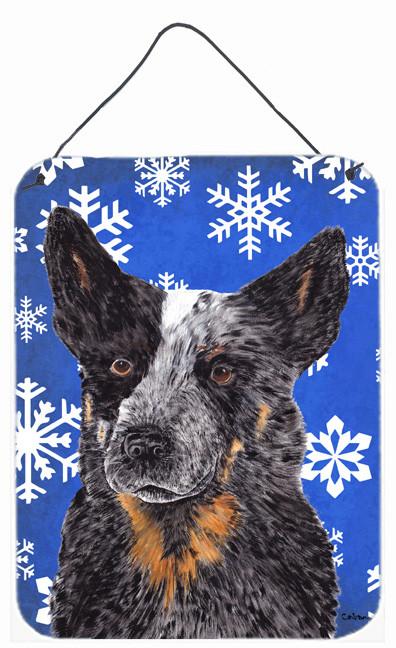 Australian Cattle Dog Winter Snowflakes Holiday Wall or Door Hanging Prints by Caroline&#39;s Treasures