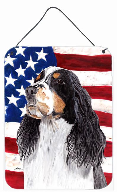 USA American Flag with Springer Spaniel Wall or Door Hanging Prints by Caroline&#39;s Treasures