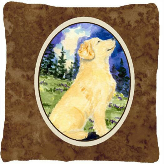 Golden Retriever Decorative   Canvas Fabric Pillow by Caroline's Treasures