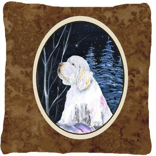 Clumber Spaniel Decorative   Canvas Fabric Pillow by Caroline&#39;s Treasures