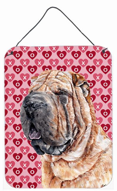 Shar Pei Hearts and Love Wall or Door Hanging Prints SC9695DS1216 by Caroline's Treasures
