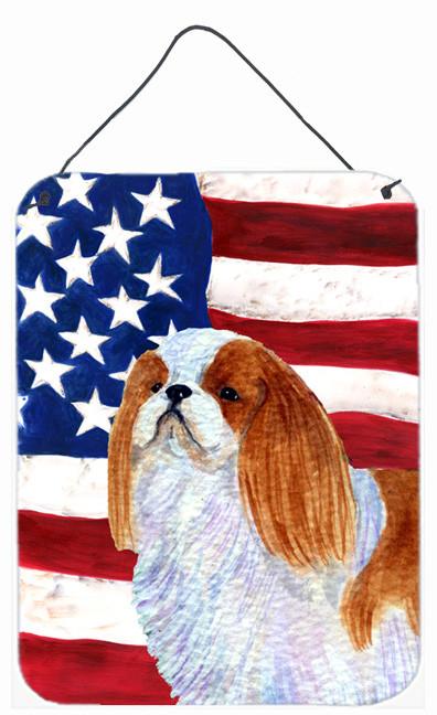 USA American Flag with English Toy Spaiel USA Wall or Door Hanging Prints by Caroline's Treasures