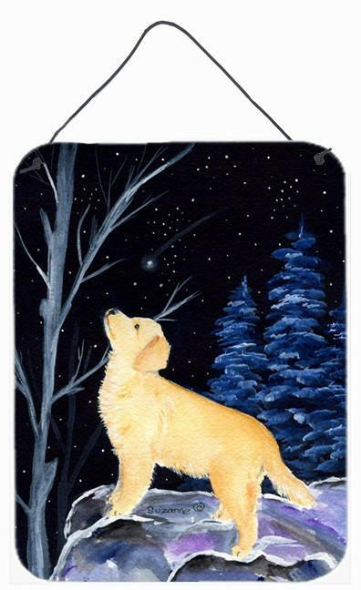 Caroline's Treasures Starry Night Golden Retriever Aluminium Metal Wall or Door Hanging Prints