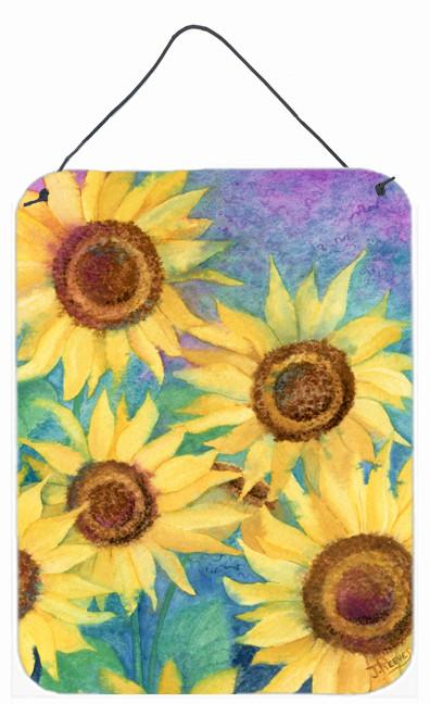 Sunflowers and Purple Wall or Door Hanging Prints IBD0247DS1216 by Caroline's Treasures