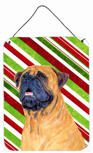 Mastiff Candy Cane Holiday Christmas Wall or Door Hanging Prints by Caroline&#39;s Treasures