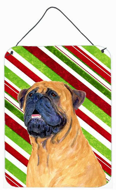 Mastiff Candy Cane Holiday Christmas Wall or Door Hanging Prints by Caroline's Treasures