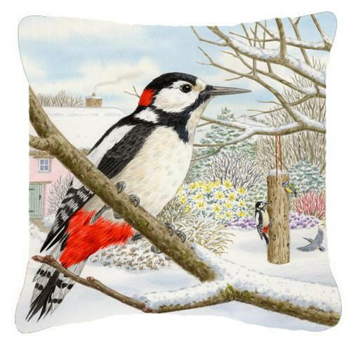 Spotted Woodpecker by Sarah Adams Canvas Decorative Pillow ASAD0701PW1414 - the-store.com