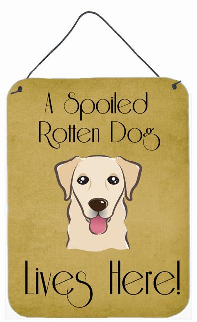 Golden Retriever Spoiled Dog Lives Here Wall or Door Hanging Prints BB1500DS1216 by Caroline&#39;s Treasures