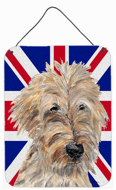 Golden Doodle with English Union Jack British Flag Wall or Door Hanging Prints SC9859DS1216 by Caroline's Treasures