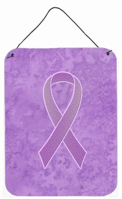Lavender Ribbon for All Cancer Awareness Wall or Door Hanging Prints AN1200DS1216 by Caroline&#39;s Treasures