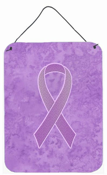 Lavender Ribbon for All Cancer Awareness Wall or Door Hanging Prints AN1200DS1216 by Caroline's Treasures
