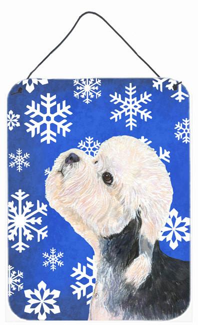 Dandie Dinmont Terrier Winter Snowflakes Holiday Wall or Door Hanging Prints by Caroline&#39;s Treasures