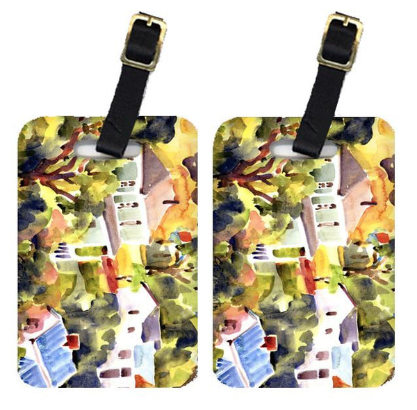 Pair of 2 Houses Luggage Tags by Caroline's Treasures