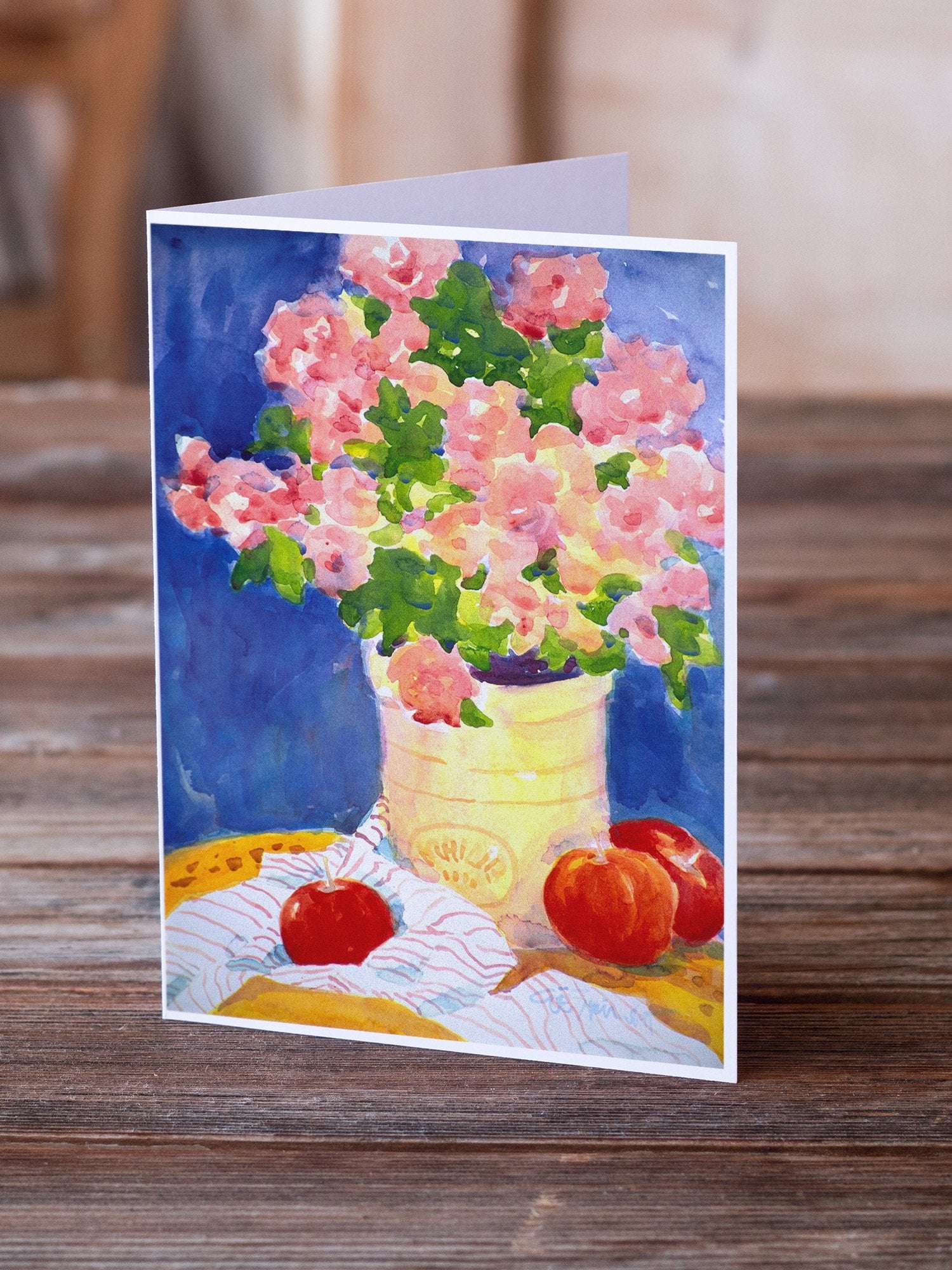 Pink Bouquet of Flowers Greeting Cards and Envelopes Pack of 8 - the-store.com