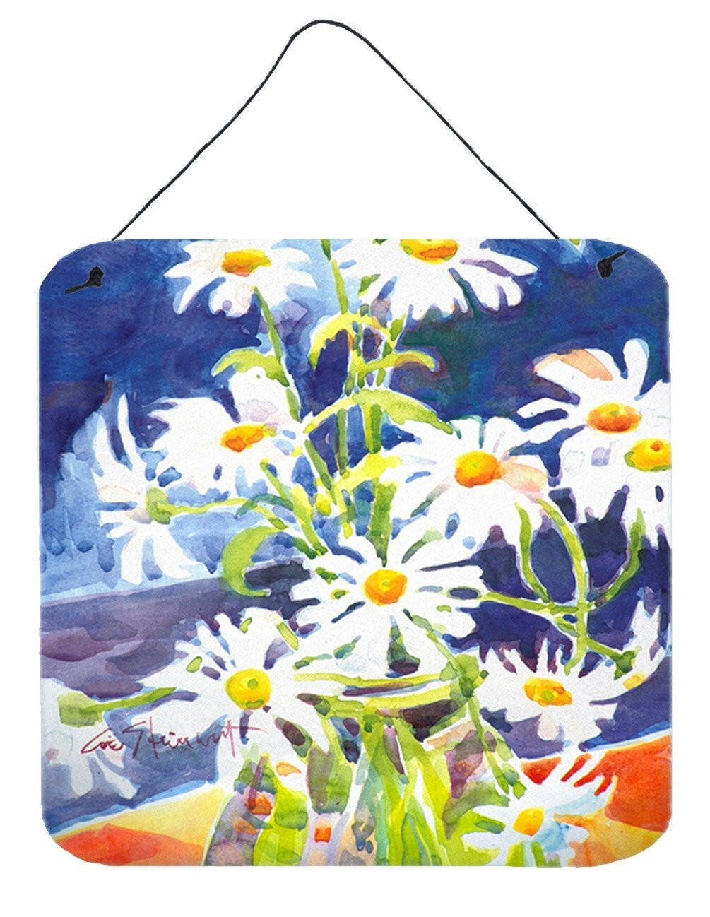 Flowers - Daisy Aluminium Metal Wall or Door Hanging Prints by Caroline&#39;s Treasures