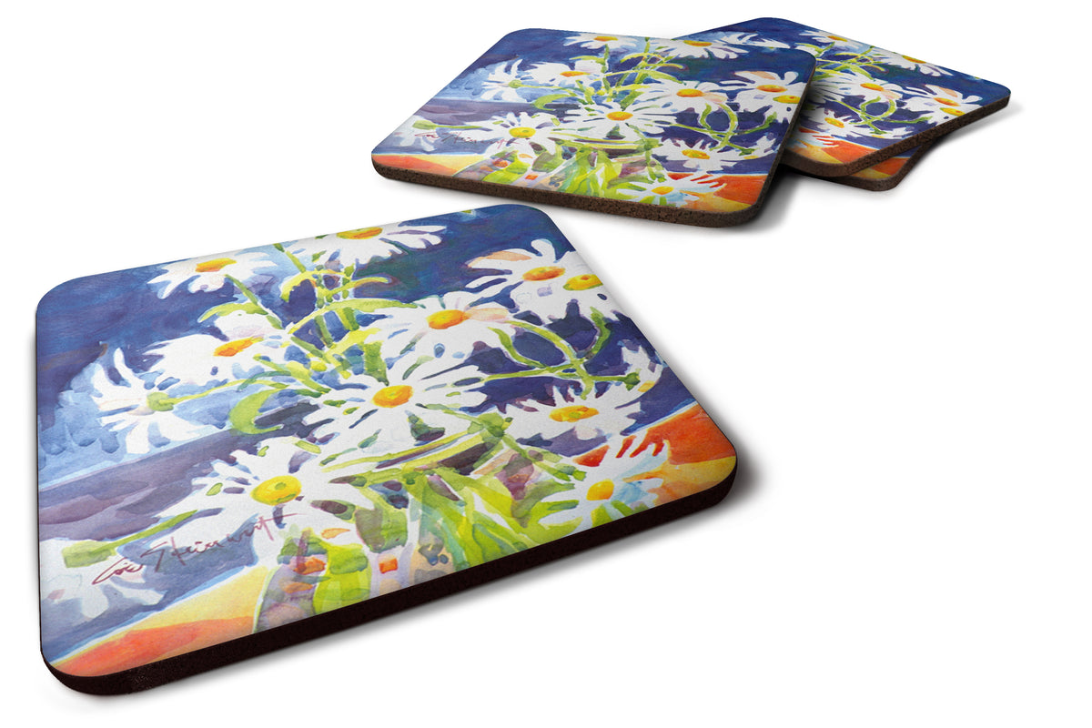 Set of 4 Flowers - Daisy Foam Coasters - the-store.com
